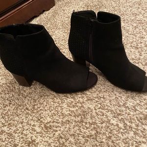 Peep Toe Black Bootie